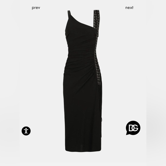 Dolce & Gabbana Black Sable calf length dress - Picture 1 of 8